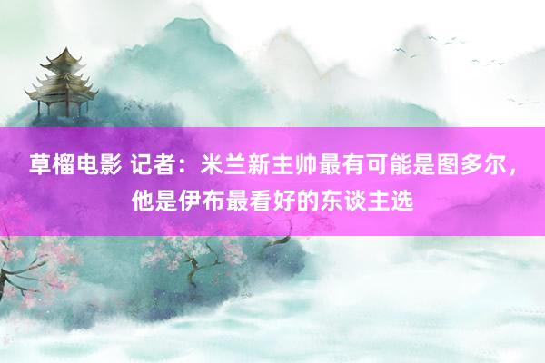 草榴电影 记者：米兰新主帅最有可能是图多尔，他是伊布最看好的东谈主选