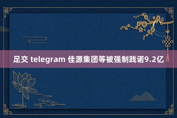 足交 telegram 佳源集团等被强制践诺9.2亿