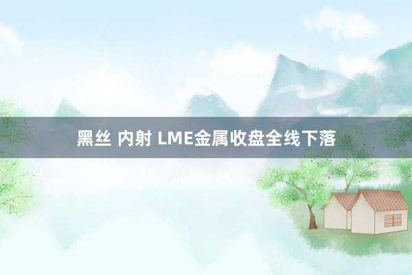 黑丝 内射 LME金属收盘全线下落