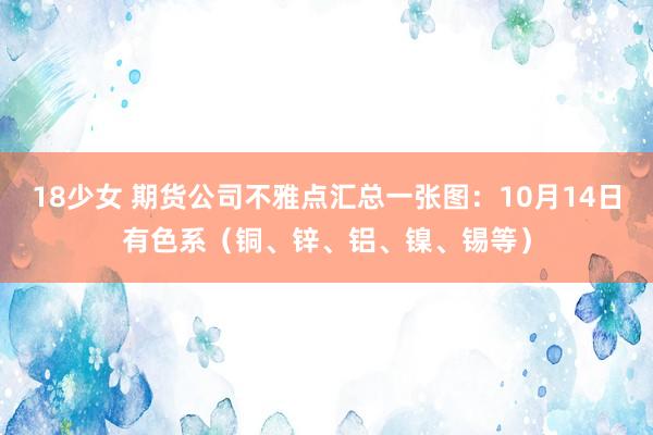 18少女 期货公司不雅点汇总一张图：10月14日有色系（铜、锌、铝、镍、锡等）