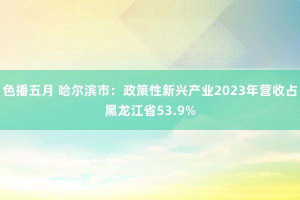 色播五月 哈尔滨市：政策性新兴产业2023年营收占黑龙江省53.9%