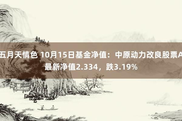 五月天情色 10月15日基金净值：中原动力改良股票A最新净值2.334，跌3.19%