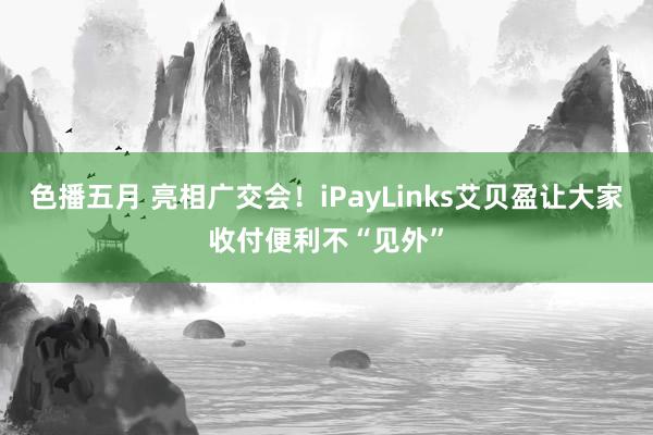 色播五月 亮相广交会！iPayLinks艾贝盈让大家收付便利不“见外”