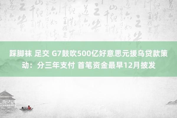 踩脚袜 足交 G7鼓吹500亿好意思元援乌贷款策动：分三年支付 首笔资金最早12月披发