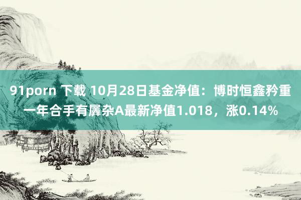 91porn 下载 10月28日基金净值：博时恒鑫矜重一年合手有羼杂A最新净值1.018，涨0.14%