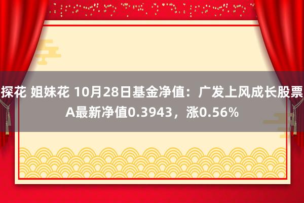 探花 姐妹花 10月28日基金净值：广发上风成长股票A最新净值0.3943，涨0.56%