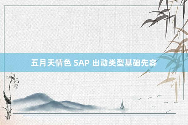 五月天情色 SAP 出动类型基础先容