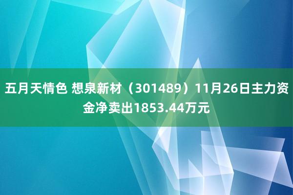 五月天情色 想泉新材（301489）11月26日主力资金净卖出1853.44万元