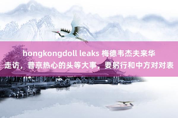 hongkongdoll leaks 梅德韦杰夫来华走访，普京热心的头等大事，要躬行和中方对对表