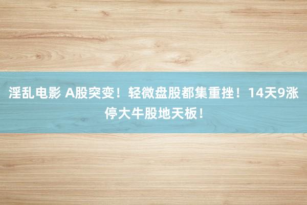 淫乱电影 A股突变！轻微盘股都集重挫！14天9涨停大牛股地天板！