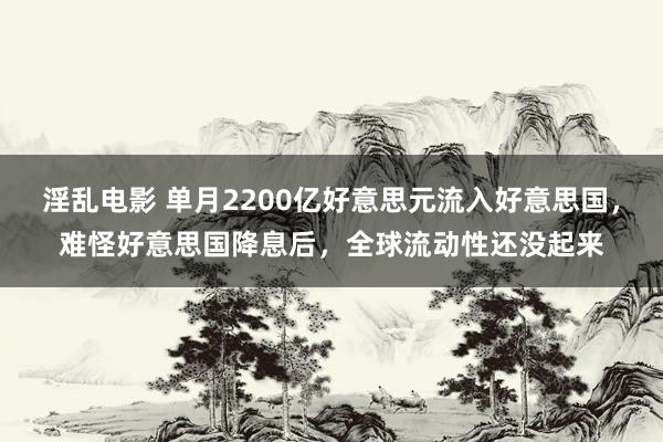 淫乱电影 单月2200亿好意思元流入好意思国，难怪好意思国降息后，全球流动性还没起来