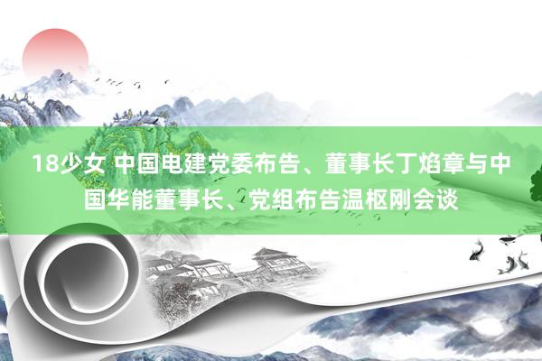 18少女 中国电建党委布告、董事长丁焰章与中国华能董事长、党组布告温枢刚会谈