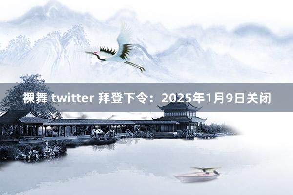 裸舞 twitter 拜登下令：2025年1月9日关闭