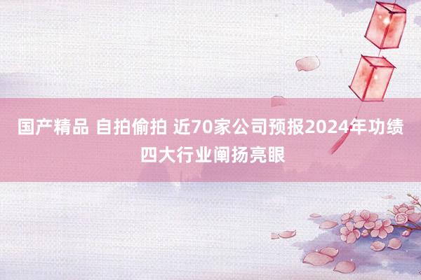 国产精品 自拍偷拍 近70家公司预报2024年功绩 四大行业阐扬亮眼