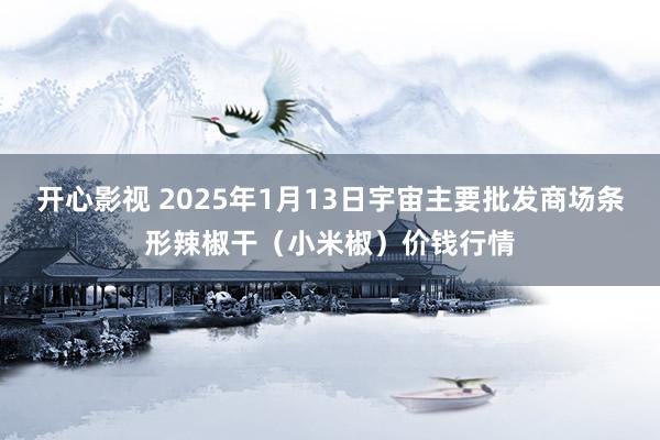 开心影视 2025年1月13日宇宙主要批发商场条形辣椒干（小米椒）价钱行情