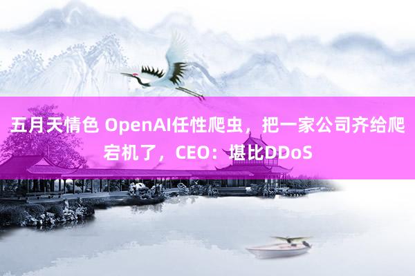 五月天情色 OpenAI任性爬虫，把一家公司齐给爬宕机了，CEO：堪比DDoS