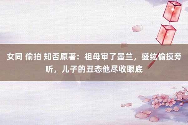 女同 偷拍 知否原著：祖母审了墨兰，盛纮偷摸旁听，儿子的丑态他尽收眼底