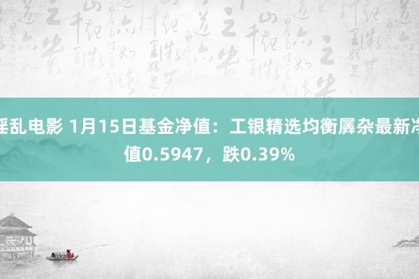 淫乱电影 1月15日基金净值：工银精选均衡羼杂最新净值0.5947，跌0.39%